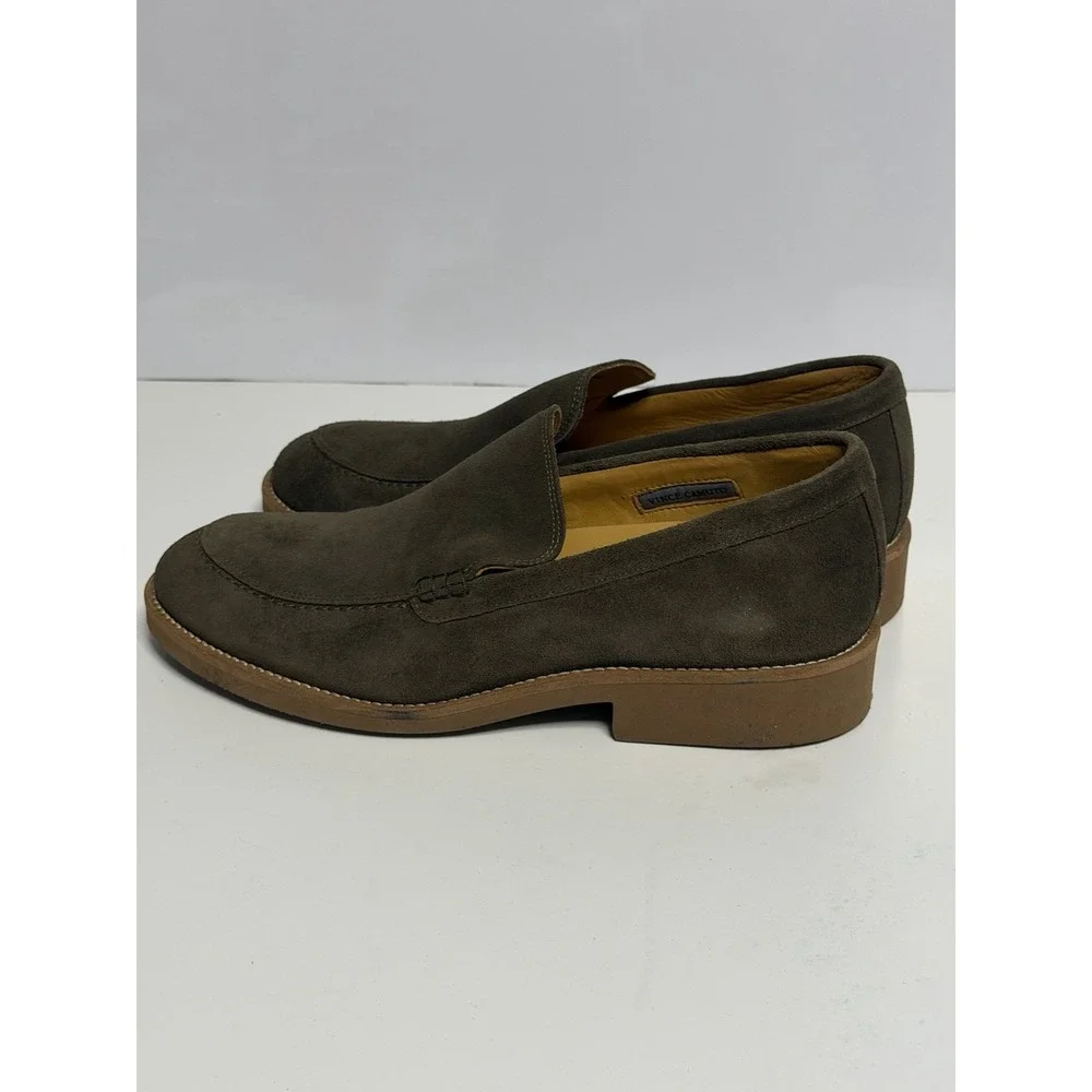 Vince Camuto VM-Arleigh Cow Brown Leather Slip Loafers Men's Shoes SZ 8 New
